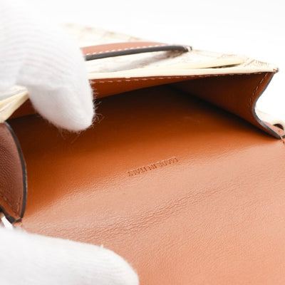 セリーヌ CELINE 携帯・スマホアクセサリー レザー ブラウン ホワイト トリオンフ ロゴ フォンケース モバイルポーチ ポシェット