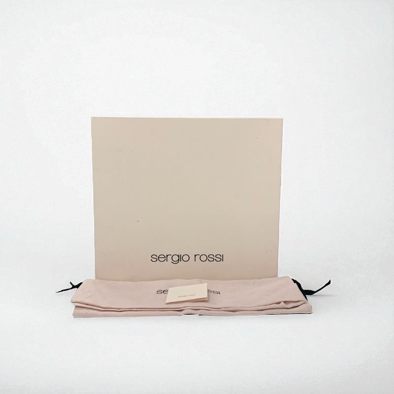 セルジオロッシ sergio rossi SR PRINCE パンプス 靴 シューズ パテントレザー ブラック 黒 未使用 ビジュー ストラップ ローファー メリージェーン