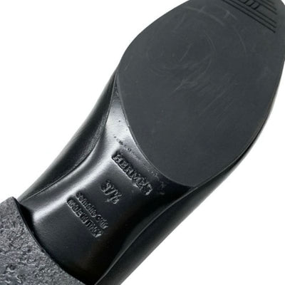 エルメス HERMES ロワイヤル ローファー 革靴 靴 シューズ レザー ブラック ホワイト 黒 H金具 フリンジ モカシン フラットシューズ