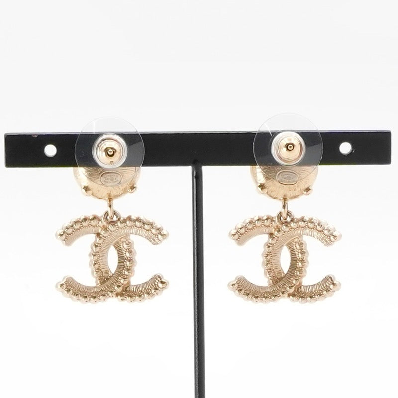 シャネル CHANEL ピアス イヤリング ゴールド ブラック ココマーク ラインストーン パール