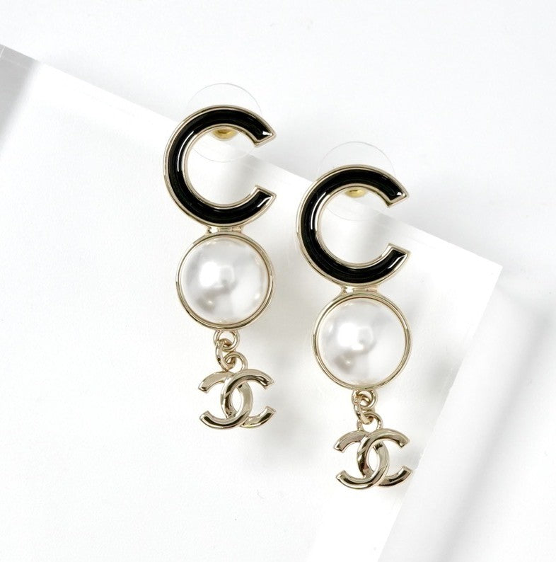 シャネル CHANEL ピアス イヤリング ゴールド ブラック ココマーク ロゴ パール