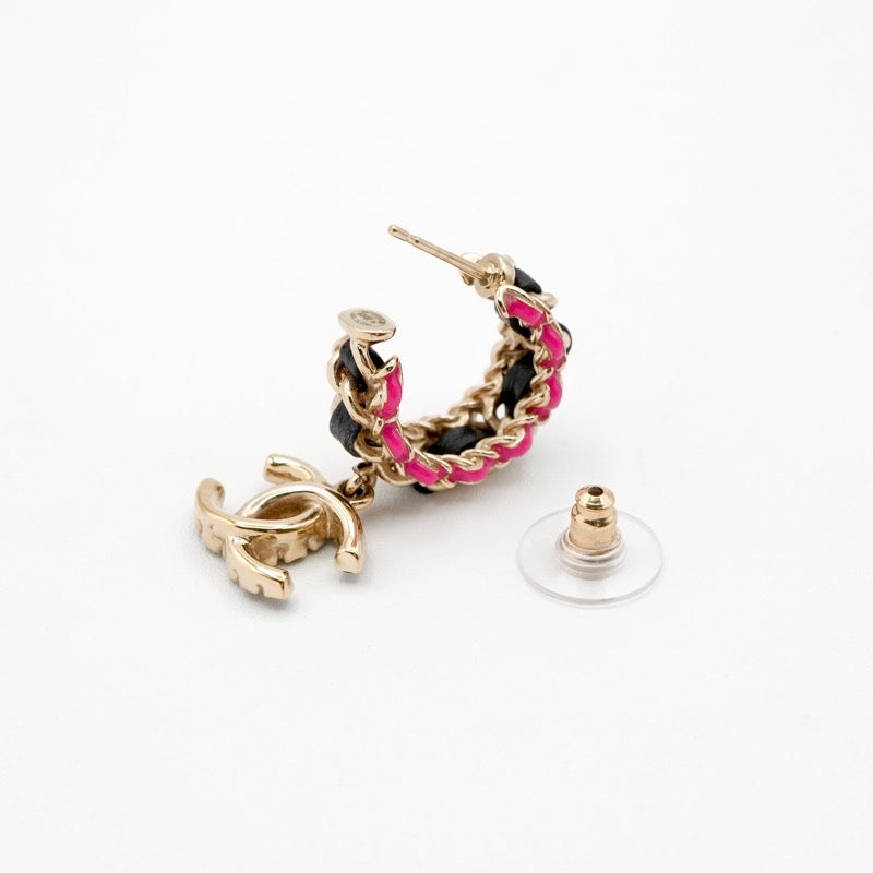 シャネル CHANEL ピアス イヤリング ゴールド ブラック ピンク ココマーク フープ