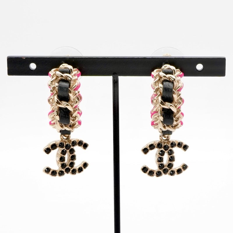シャネル CHANEL ピアス イヤリング ゴールド ブラック ピンク ココマーク フープ