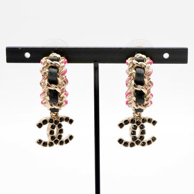 シャネル CHANEL ピアス イヤリング ゴールド ブラック ピンク ココマーク フープ