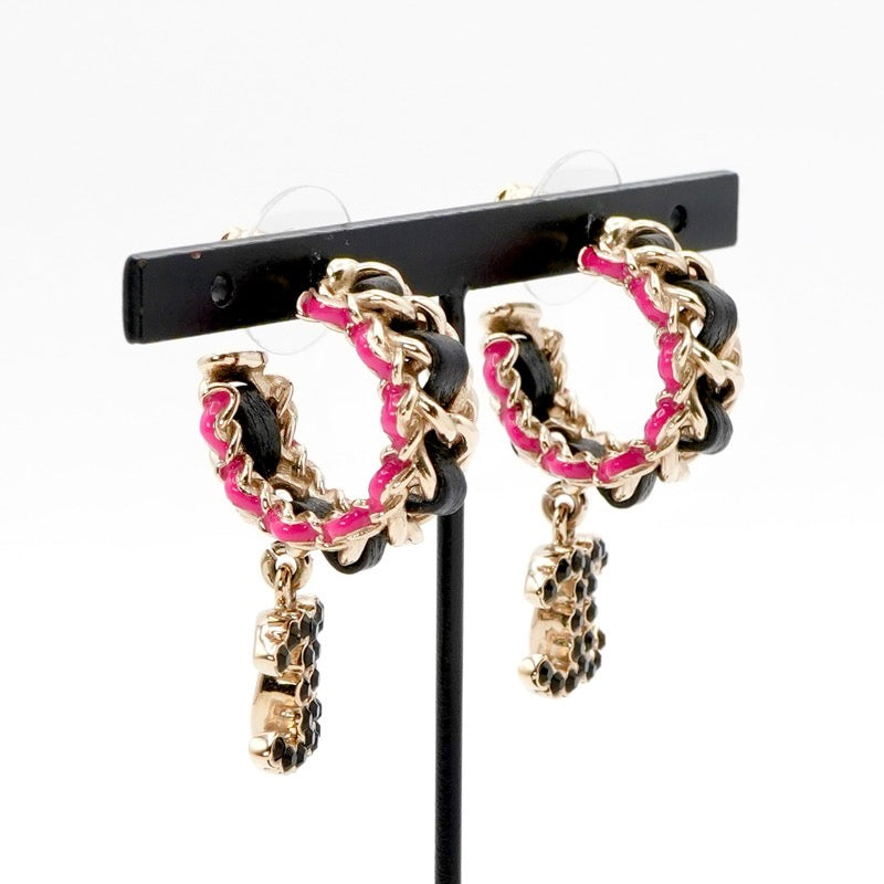 シャネル CHANEL ピアス イヤリング ゴールド ブラック ピンク ココマーク フープ