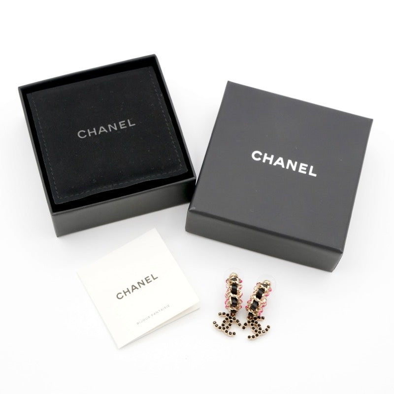 シャネル CHANEL ピアス イヤリング ゴールド ブラック ピンク ココマーク フープ