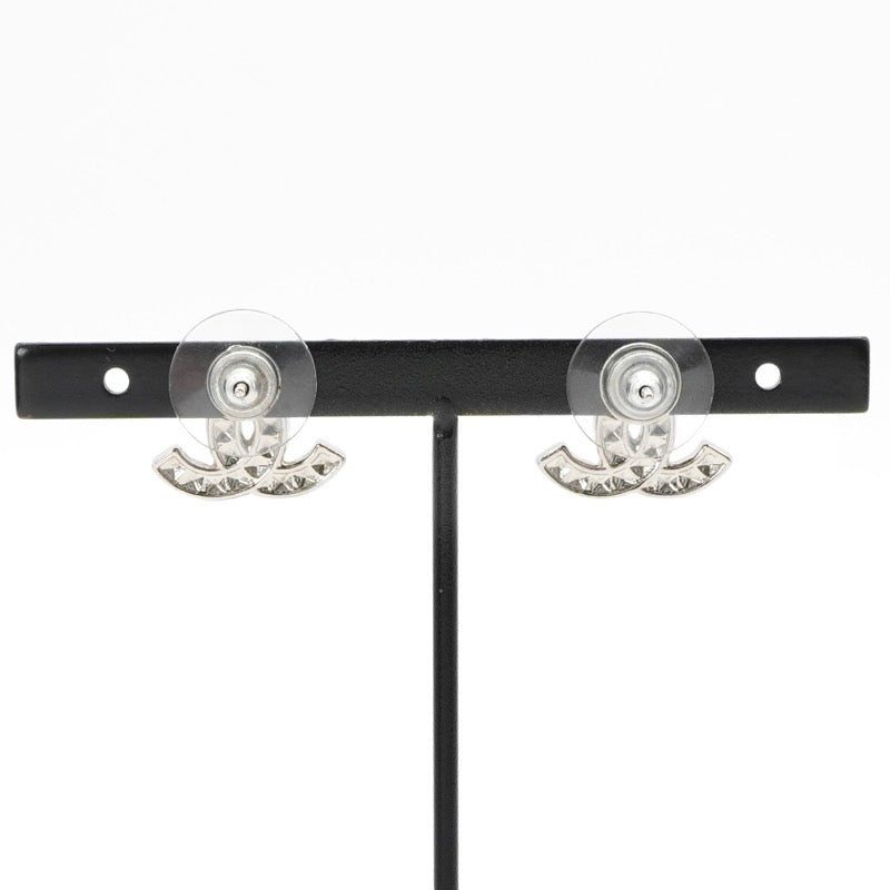 シャネル CHANEL ピアス イヤリング シルバー ココマーク ラインストーン