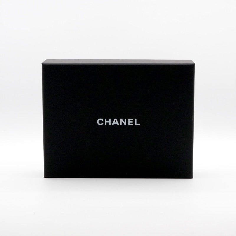シャネル CHANEL ヘアアクセサリー シルク ブラック ホワイト ココマーク ロゴ リボン シュシュ ヘアゴム