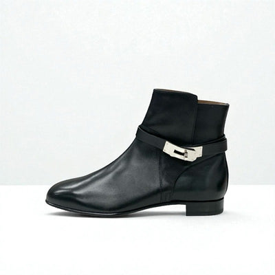 エルメス HERMES ネオ ブーツ ショートブーツ 靴 シューズ レザー ブラック シルバー 未使用 ケリー金具