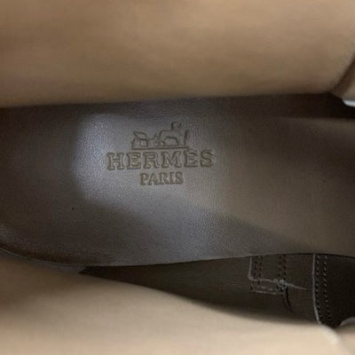 エルメス HERMES ネオ ブーツ ショートブーツ 靴 シューズ レザー ブラック シルバー 未使用 ケリー金具