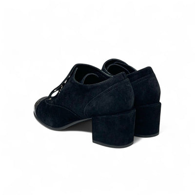 シャネル CHANEL ローファー 革靴 靴 シューズ スエード パテント ブラック パール ココマーク レースアップ