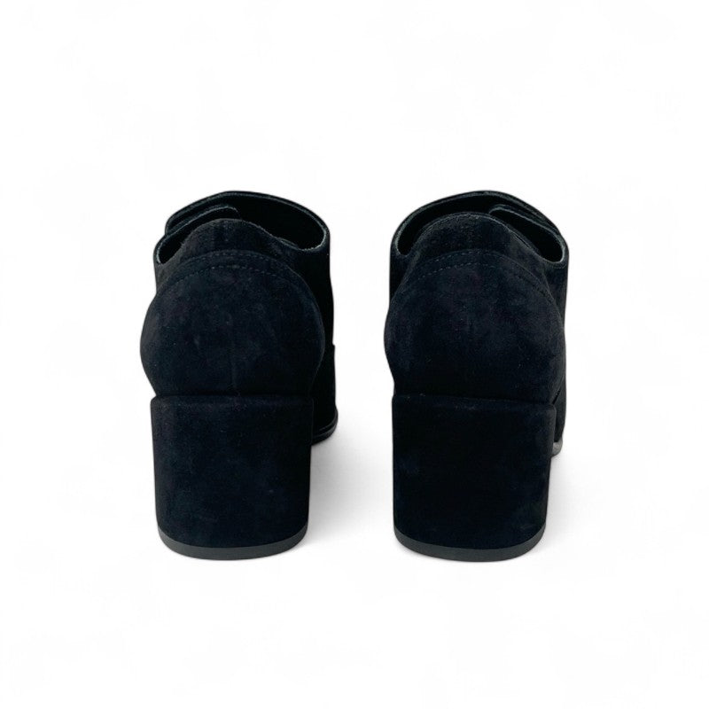 シャネル CHANEL ローファー 革靴 靴 シューズ スエード パテント ブラック パール ココマーク レースアップ