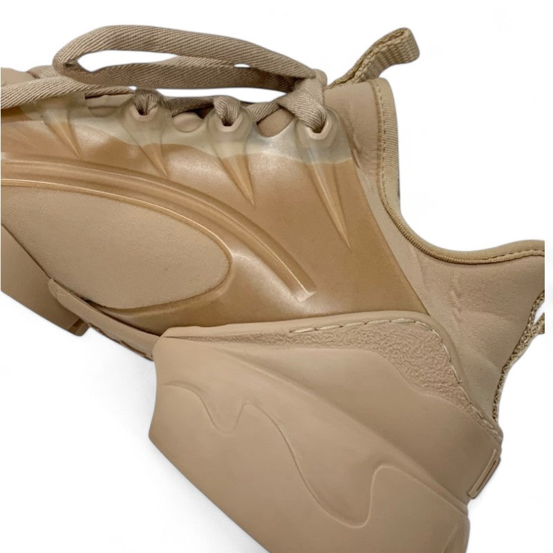 クリスチャンディオール CHRISTIAN DIOR D-Connect スニーカー 靴 シューズ ラバー ファブリック レザー ピンクベージュ ロゴ