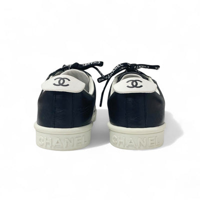 シャネル CHANEL スニーカー 靴 シューズ レザー ブラック ココマーク ロゴ
