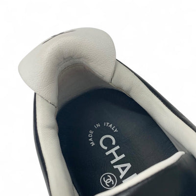 シャネル CHANEL スニーカー 靴 シューズ レザー ブラック ココマーク ロゴ