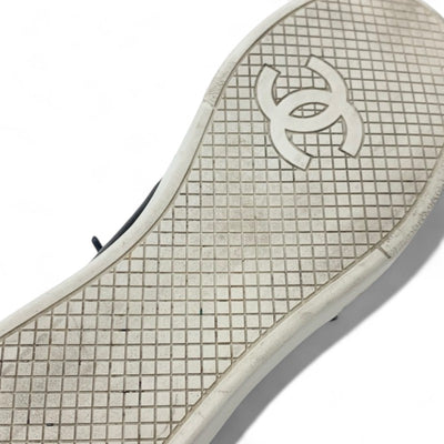 シャネル CHANEL スニーカー 靴 シューズ レザー ブラック ココマーク ロゴ