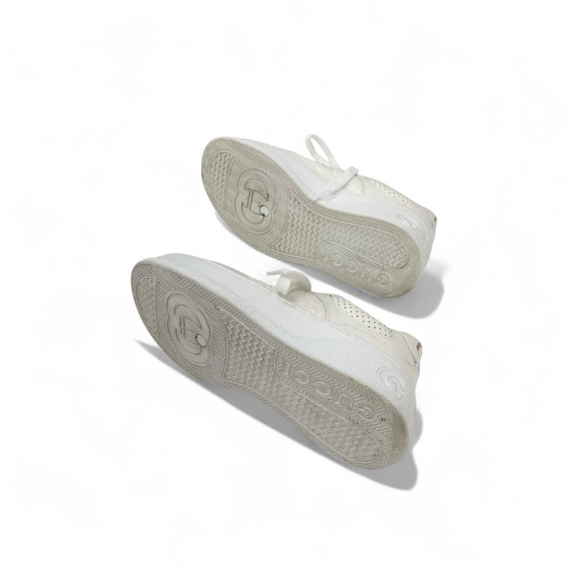 グッチ GUCCI スニーカー 靴 シューズ レザー ホワイト 白 GGエンボス インターロッキングG ロゴ