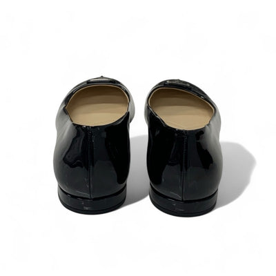 プラダ PRADA フラットシューズ 靴 シューズ パテント ブラック 黒 トライアングルロゴ