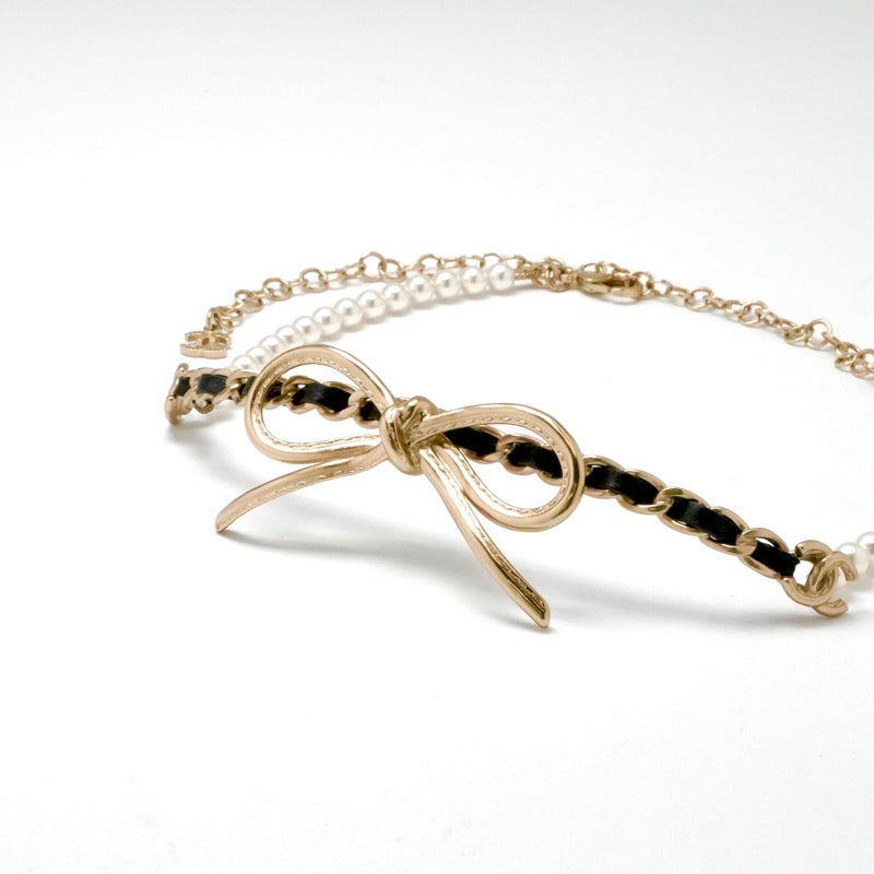 シャネル CHANEL ネックレス ペンダント チョーカー ゴールド ココ