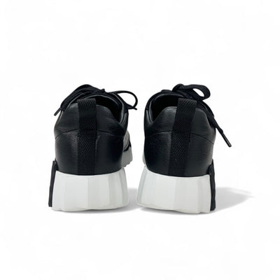 エルメス HERMES バウンシング スニーカー 靴 シューズ レザー スエード ブラック 黒