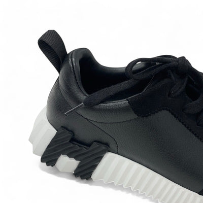 エルメス HERMES バウンシング スニーカー 靴 シューズ レザー スエード ブラック 黒