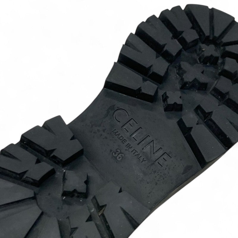 セリーヌ CELINE ブーツ ショートブーツ 靴 シューズ レザー ブラック バルキーバックル