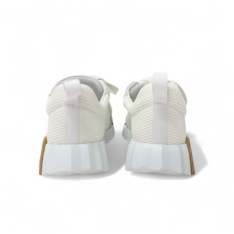 エルメス HERMES バウンシング スニーカー 靴 シューズ ファブリック レザー ホワイト