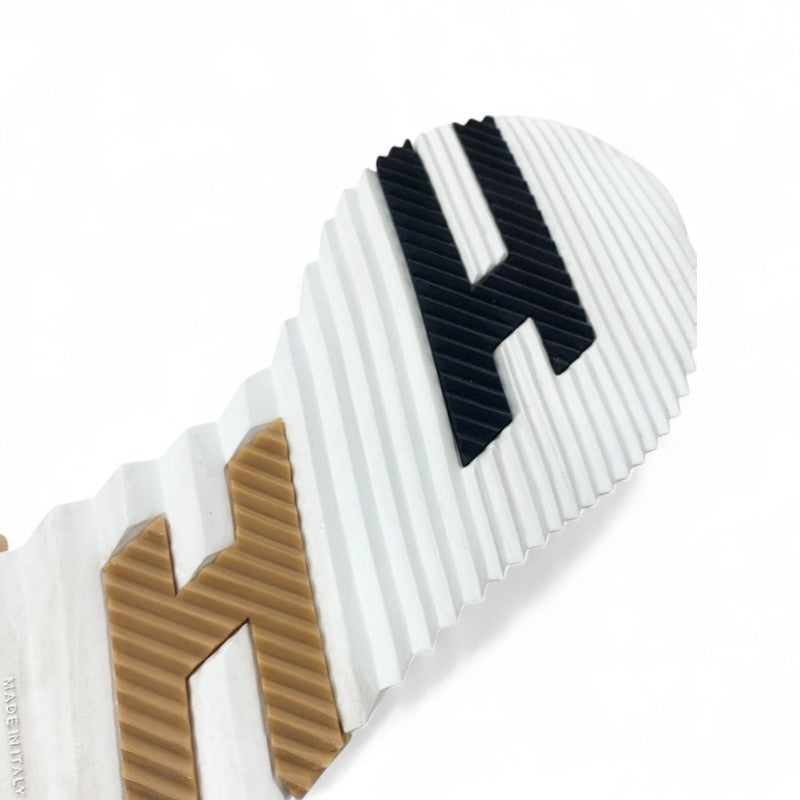 エルメス HERMES バウンシング スニーカー 靴 シューズ ファブリック レザー ホワイト