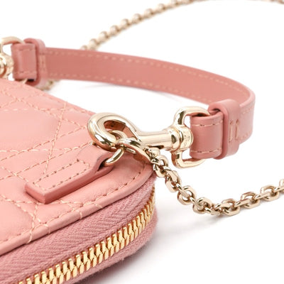 クリスチャンディオール CHRISTIAN DIOR 携帯・スマホアクセサリー ピンク ゴールド レディディオール カナージュ Call in Dior フォンホルダー フォンケース モバイルポーチ ポシェット