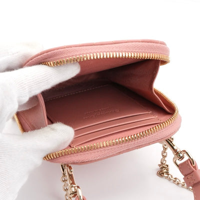 クリスチャンディオール CHRISTIAN DIOR 携帯・スマホアクセサリー ピンク ゴールド レディディオール カナージュ Call in Dior フォンホルダー フォンケース モバイルポーチ ポシェット