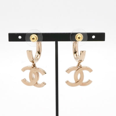 シャネル CHANEL ピアス イヤリング ゴールド ピンク ココマーク フープピアス