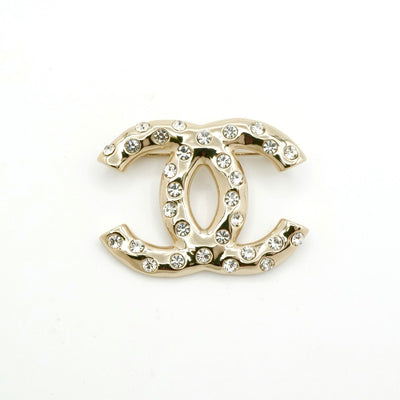 シャネル CHANEL ブローチ コサージュ ゴールド ココマーク ラインストーン
