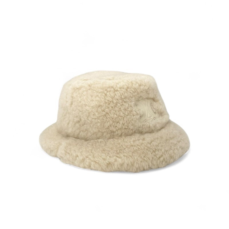 セリーヌ CELINE 帽子 ベージュ トリオンフ ロゴ バケットハット