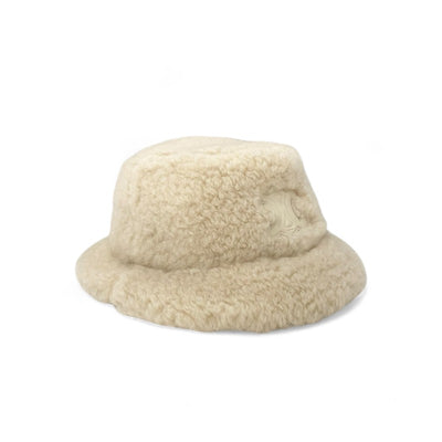 セリーヌ CELINE 帽子 ベージュ トリオンフ ロゴ バケットハット