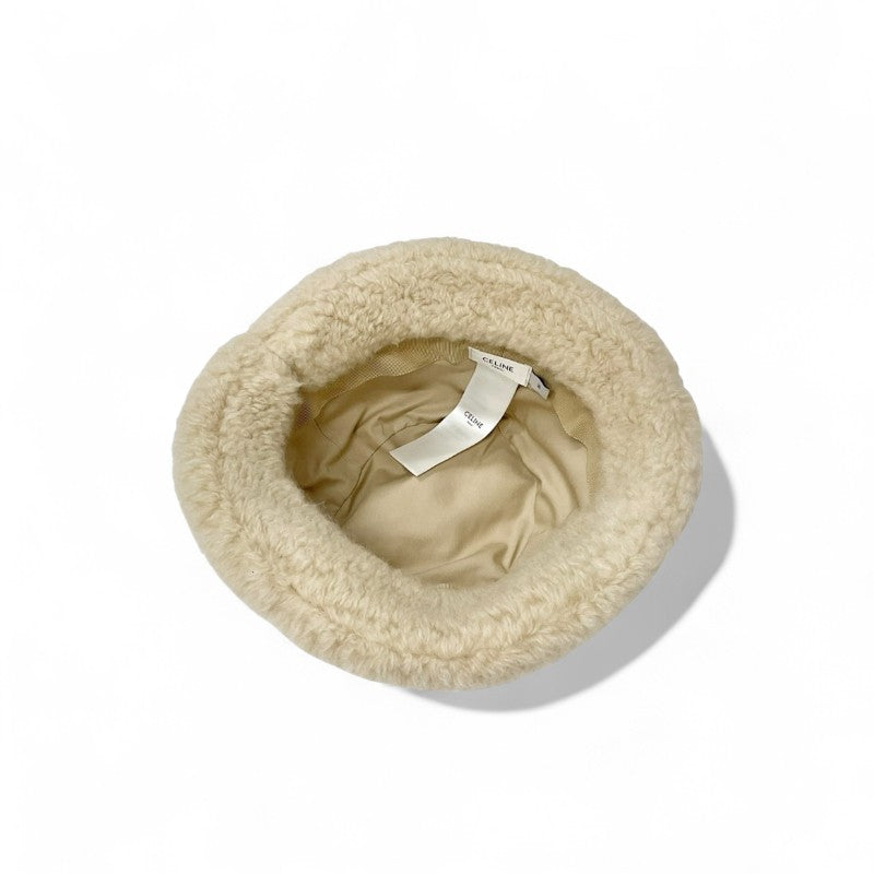 セリーヌ CELINE 帽子 ベージュ トリオンフ ロゴ バケットハット