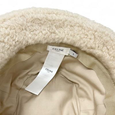 セリーヌ CELINE 帽子 ベージュ トリオンフ ロゴ バケットハット