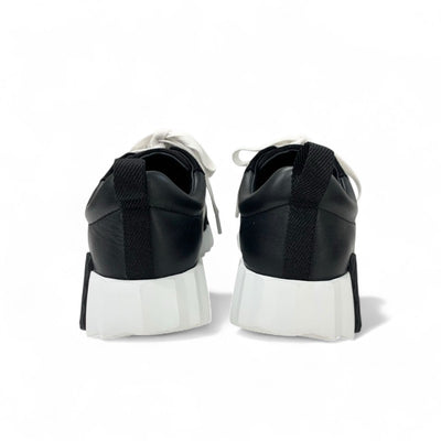 エルメス HERMES バウンシング スニーカー 靴 シューズ レザー スエード ブラック ホワイト 黒