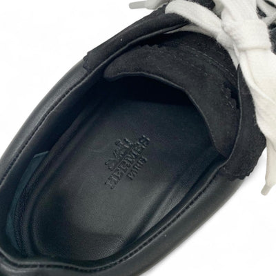 エルメス HERMES バウンシング スニーカー 靴 シューズ レザー スエード ブラック ホワイト 黒