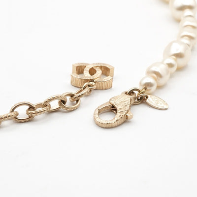シャネル CHANEL ネックレス ペンダント チョーカー ゴールド ホワイト ココマーク