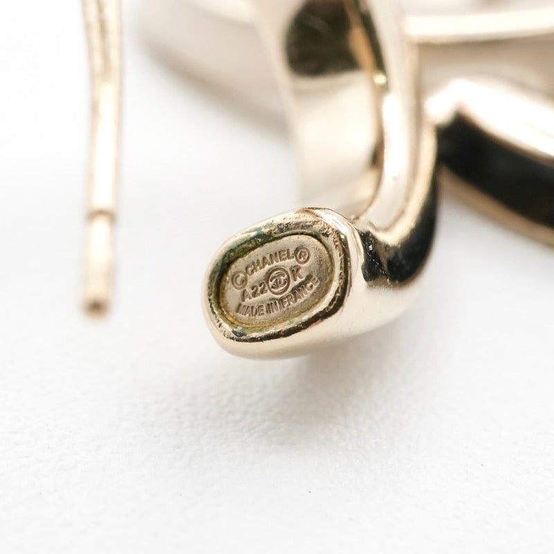 シャネル CHANEL ピアス イヤリング ゴールド ブラック ココマーク フープ