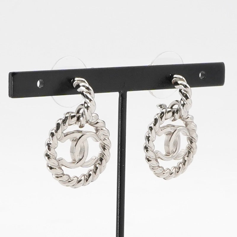 シャネル CHANEL ピアス イヤリング シルバー ココマーク サークル