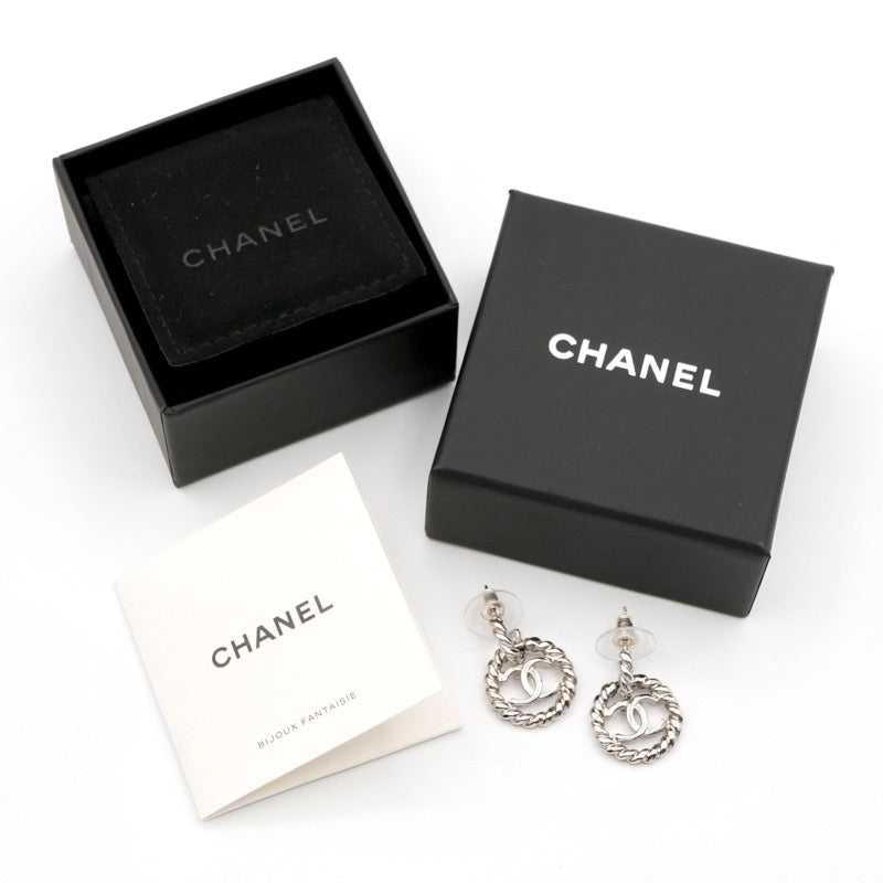 シャネル CHANEL ピアス イヤリング シルバー ココマーク サークル