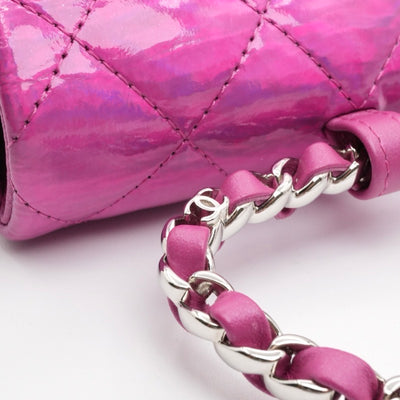 シャネル CHANEL チャーム メタリックピンク シルバー ココマーク マトラッセ ポーチ フック付き イヤーズギフト