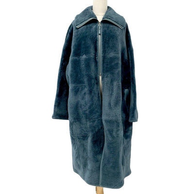 エルメス HERMES アウター ムートン レザー グリーン ジップアップ リバーシブル