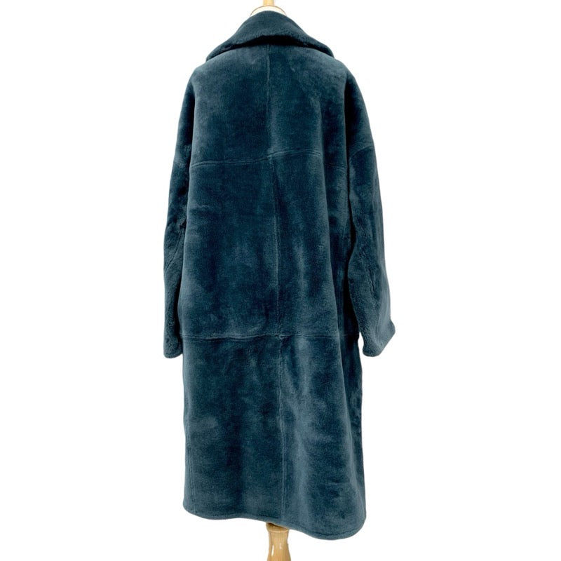 エルメス HERMES アウター ムートン レザー グリーン ジップアップ リバーシブル