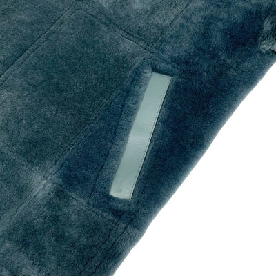 エルメス HERMES アウター ムートン レザー グリーン ジップアップ リバーシブル