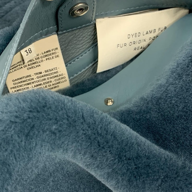 エルメス HERMES アウター ムートン レザー グリーン ジップアップ リバーシブル