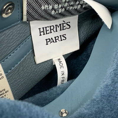 エルメス HERMES アウター ムートン レザー グリーン ジップアップ リバーシブル