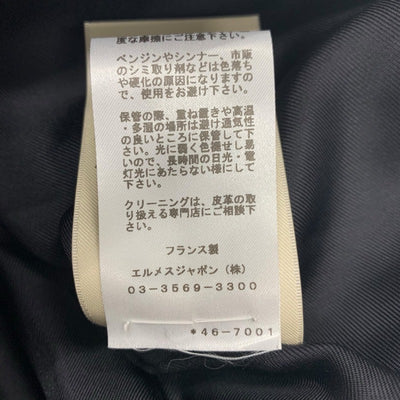 エルメス HERMES アウター 鹿革 ブラック ロングベスト ジレ セリエボタン