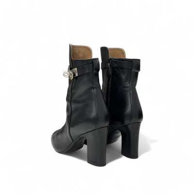 エルメス HERMES ジュウーズ ブーツ ショートブーツ 靴 シューズ レザー ブラック 黒 シルバー ケリー金具